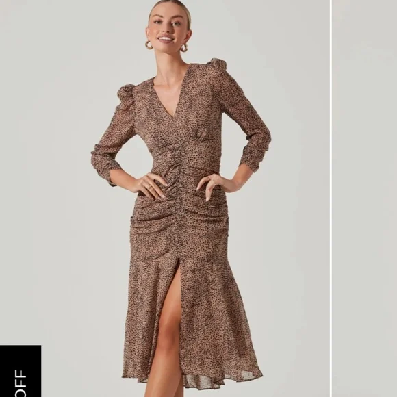 MEDINE ANIMAL PRINT MIDI DRESS - Picture 2 of 10